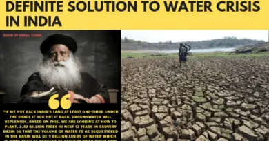 Definite solution to water crisis in India