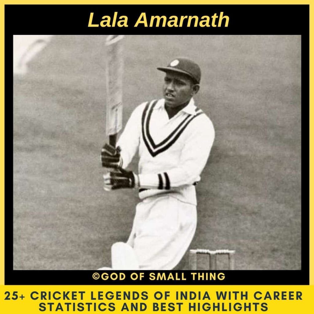 Best Cricketers of India Lala Amarnath