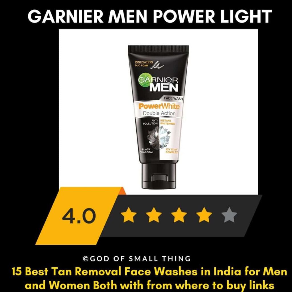 Best Tan Removal Face Washes in India Garnier men power light