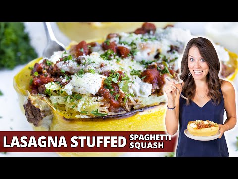 Low-Carb Lasagna?! - Lasagna Stuffed Spaghetti Squash