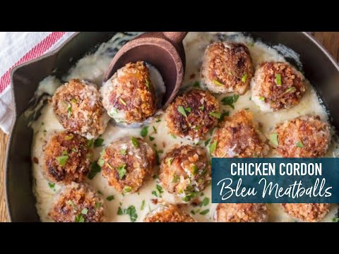 Chicken Cordon Bleu Meatballs!