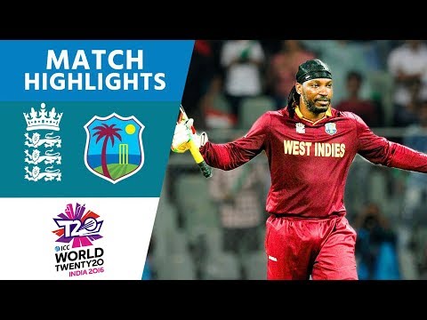 Gayle Smashes 100 Off 47 in Easy Win | England vs West Indies | ICC Men&#039;s #WT20 2016 - Highlights