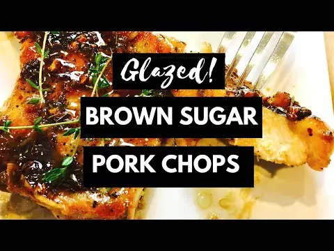 Glazed Brown Sugar Pork Chops Recipe | ThymeWithApril