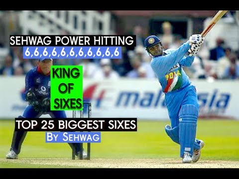 ViRENDER SEHWAG Biggest sixes - INDIA&#039;S MOST DESTRUCTIVE BATSMAN EVER!