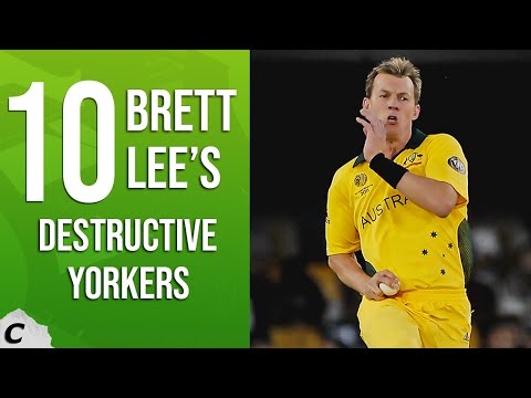 Brett Lee&#039;s Top 10 Destructive Yorkers of His Career🔥