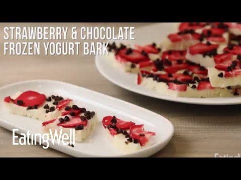 Strawberry &amp; Chocolate Frozen Yogurt Bark | EatingWell