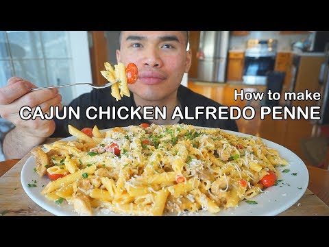 How to make CAJUN CHICKEN ALFREDO PENNE PASTA