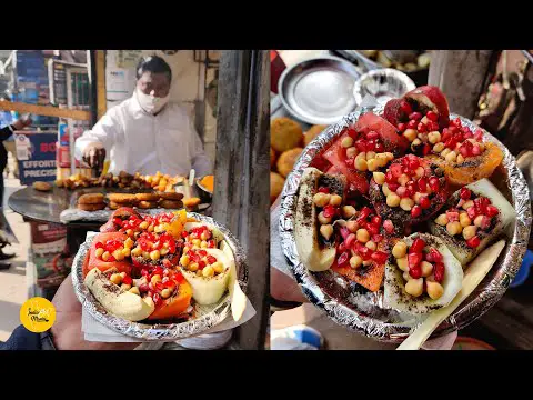 Purani Delhi Famous Kuliya Ki Fruit Chaat Rs. 100/- l Hira Lal Chat Corner l Indian Street Food