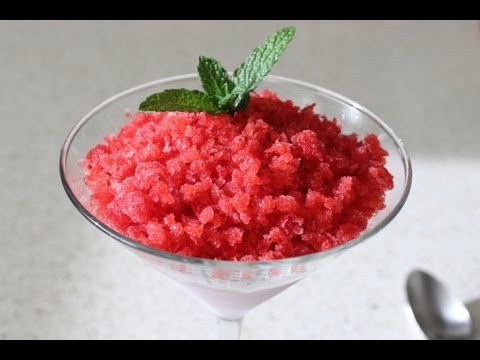 Strawberry Granita Recipe - Frozen Italian Fruit Dessert