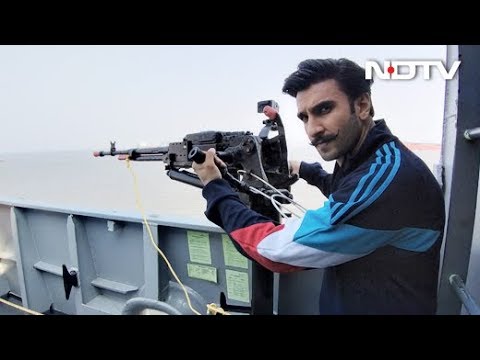 Ranveer Singh Gets A First-Hand Experience Of How A Heavy Machine Gun Operates Onboard INS Kolkata