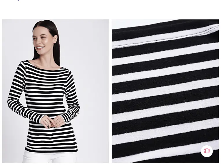  Gossip Girl Fashion: Gap women black striped regular knitted top from Myntra 