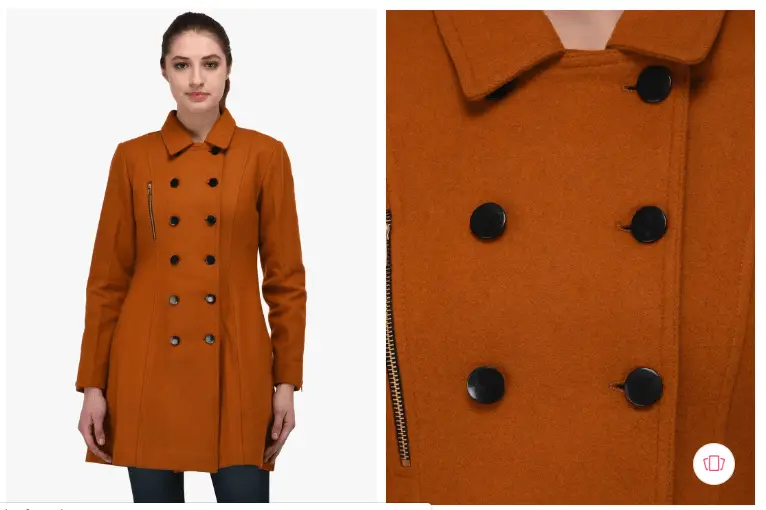  Fashion steals Onwcraft tan longline peacoat from Myntra. 