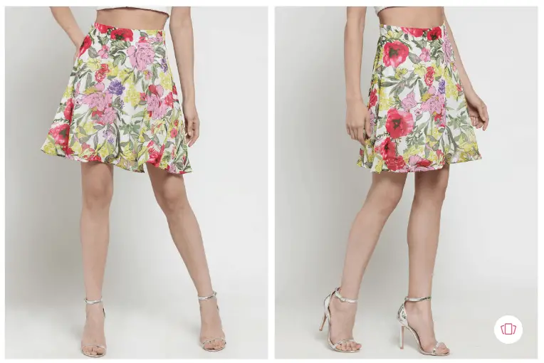 Gossip Girl Fashion: Buy Sera women multi-colored- floral printed mini skirt from Myntra