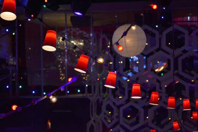 Paper cup lights decoration