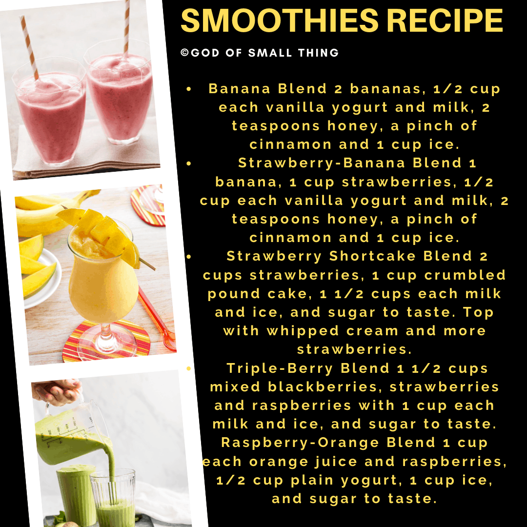Smoothies Recipe Instructions