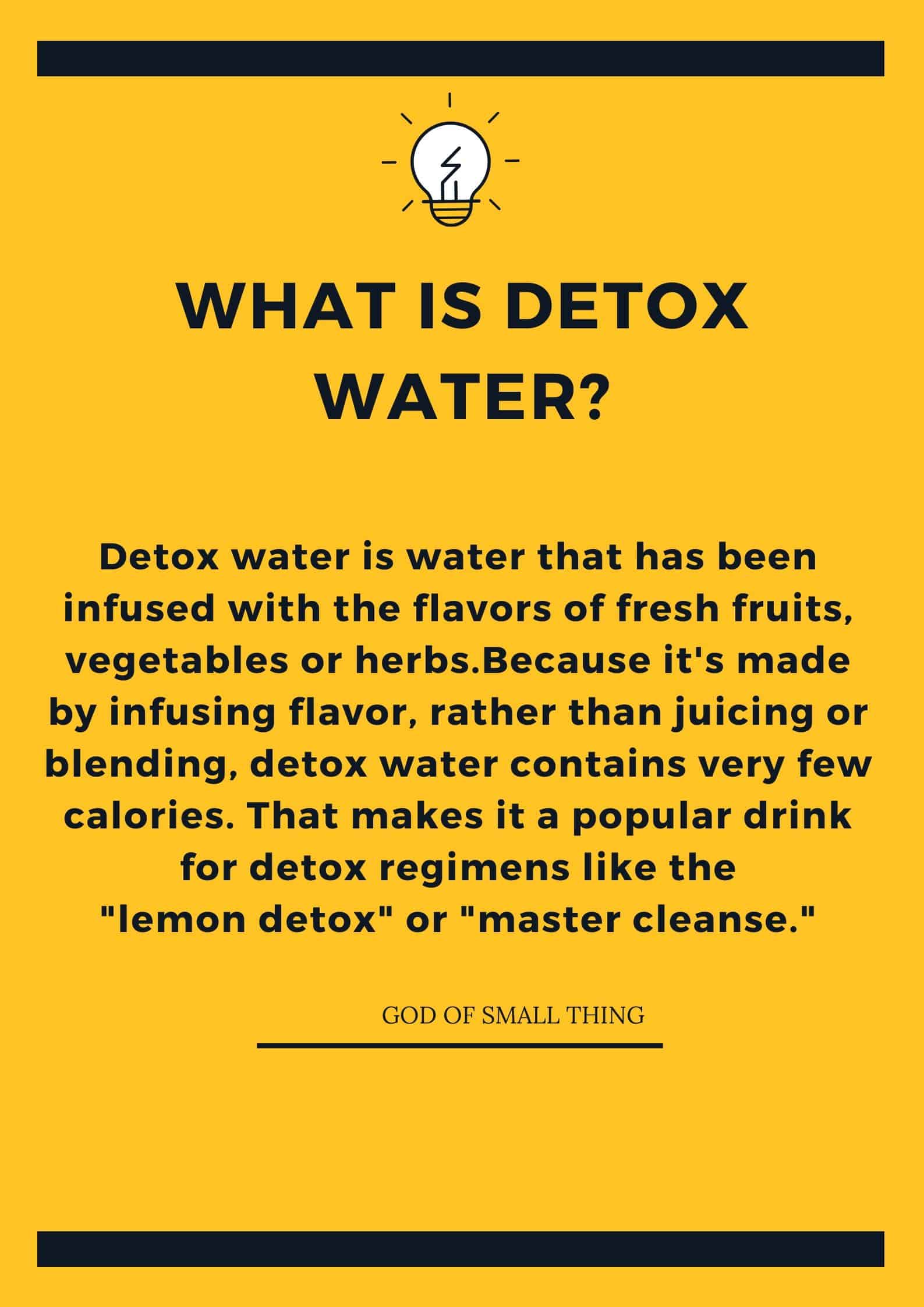 What is detox water explained 