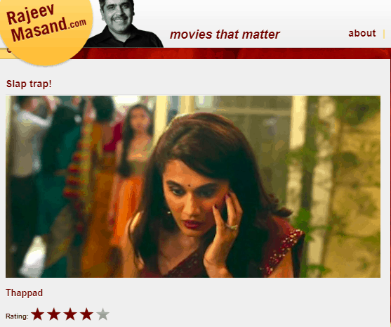 thappad movie review rajeev masand