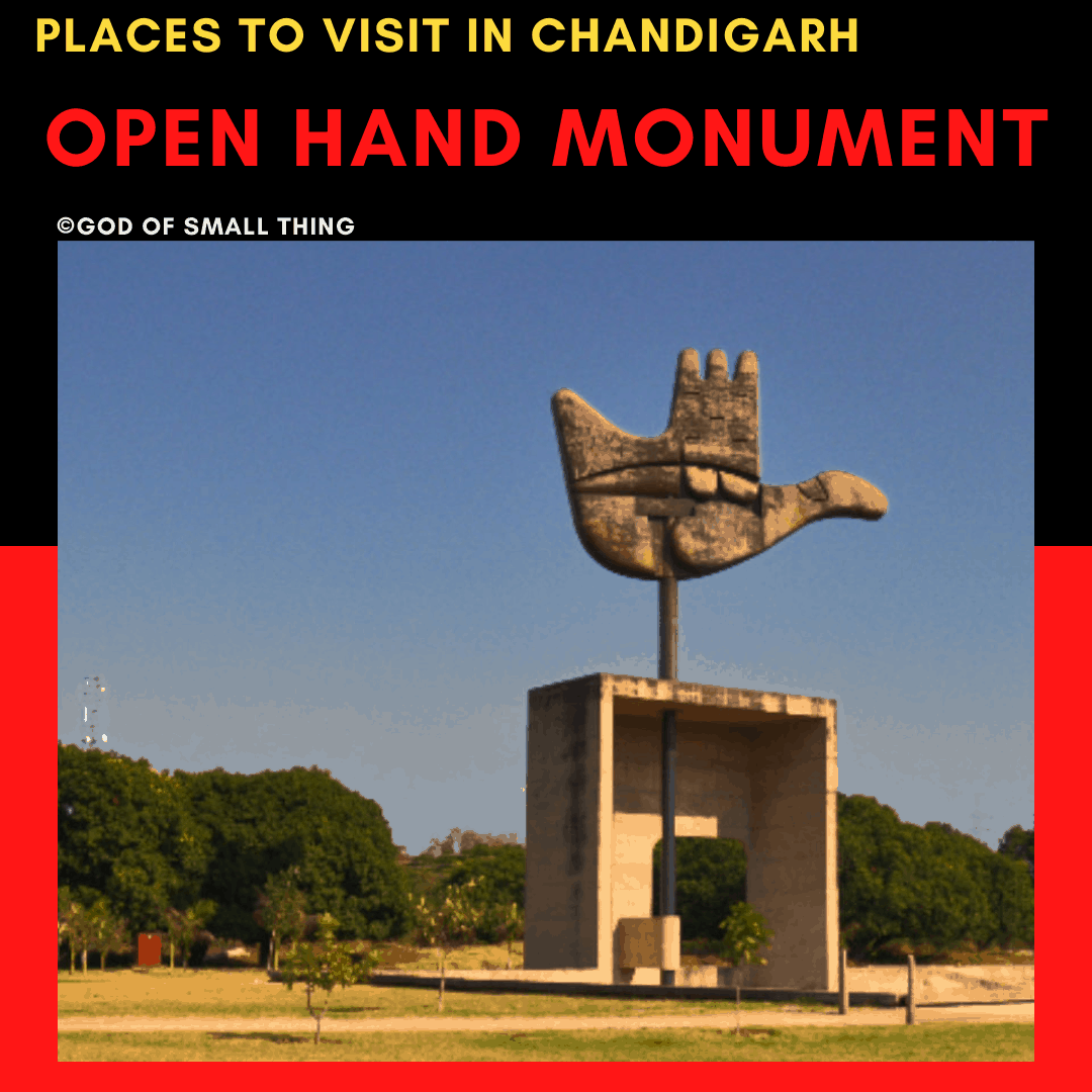 Places to Visit in Chandigarh Open Hand monument