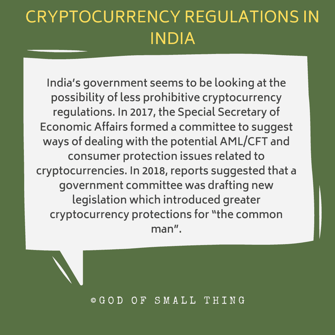 cryptocurrency regulations in India
