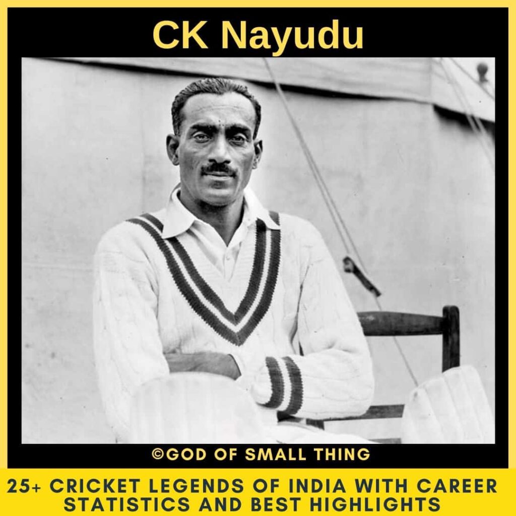 Best Cricketers of India CK Nayudu