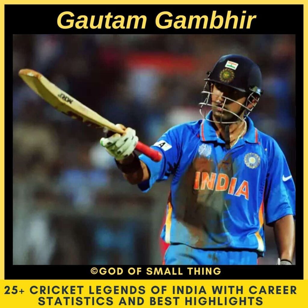 Best Cricketers of India Gautam Gambhir