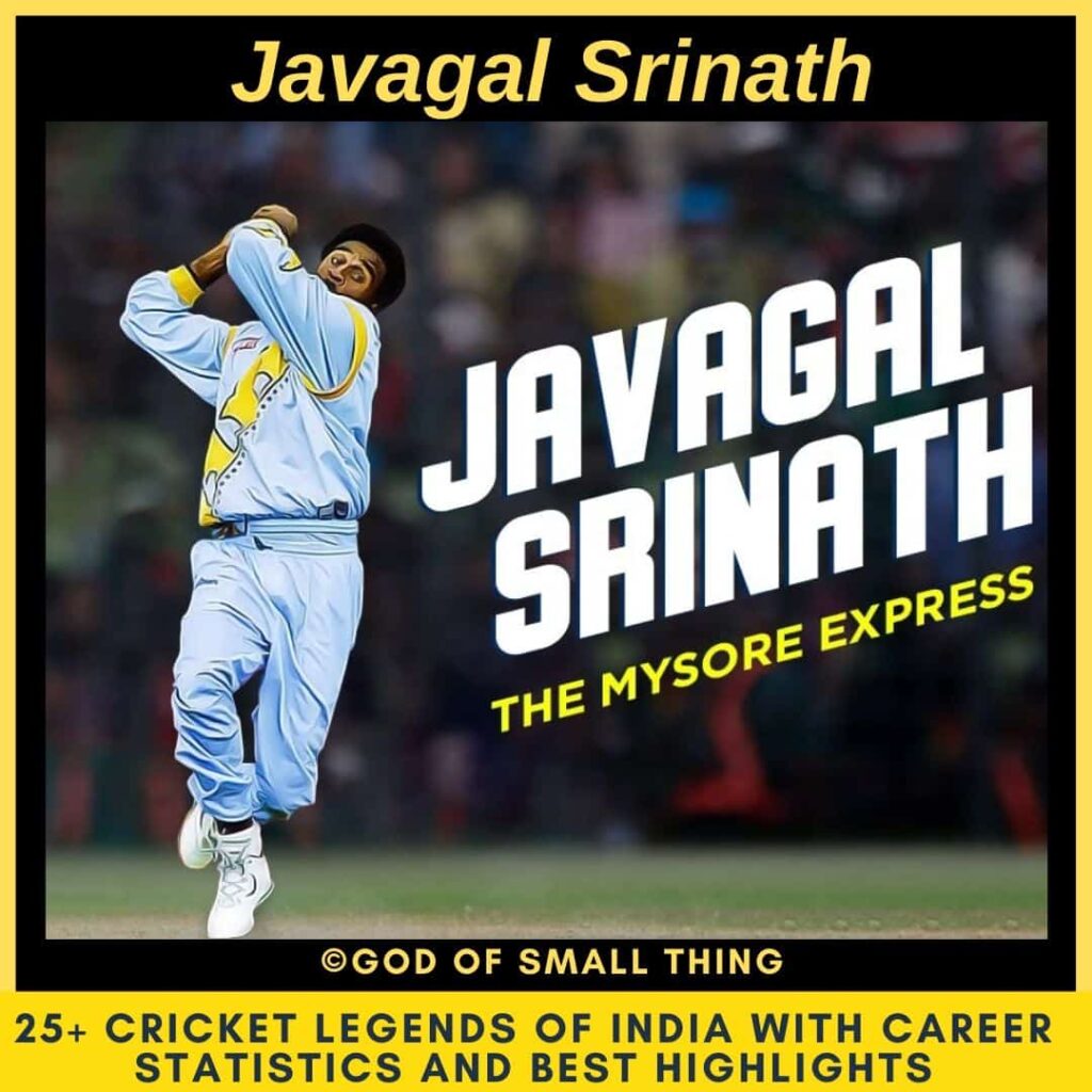 Best Cricketers of India Javagal Srinath