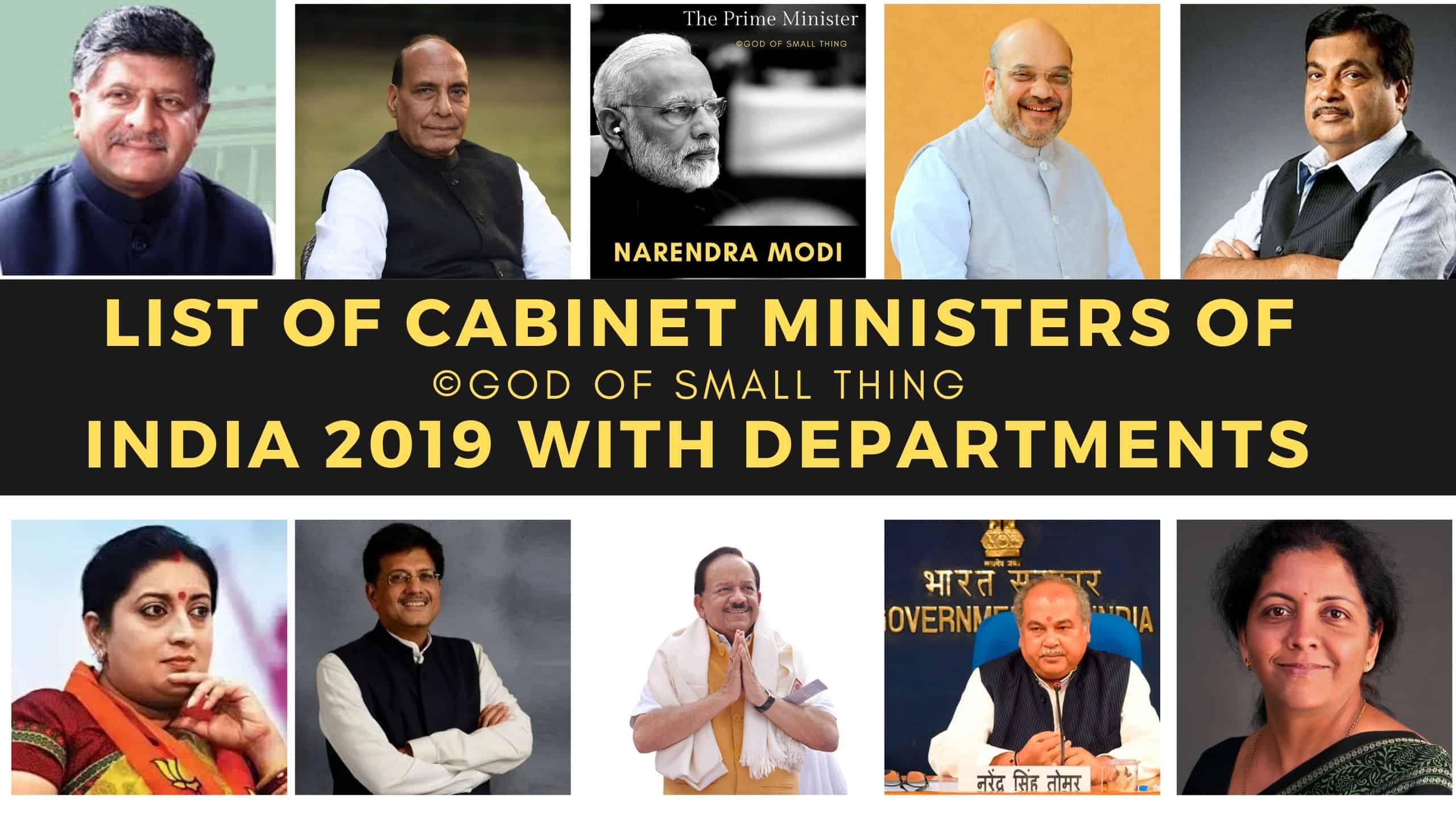 List of Cabinet Ministers of India 2019