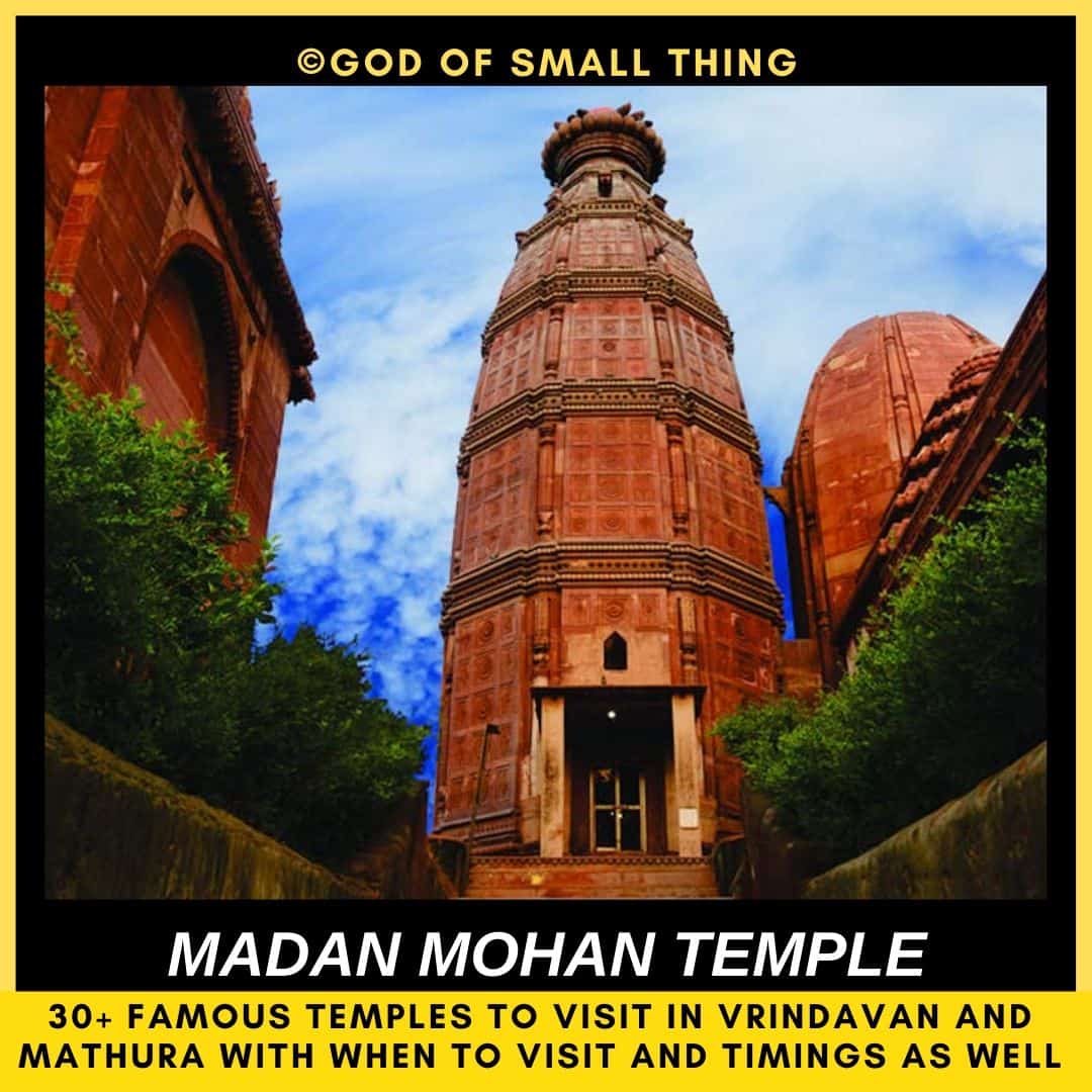 Places to Visit in Vrindavan Madan Mohan temple Vrindavan