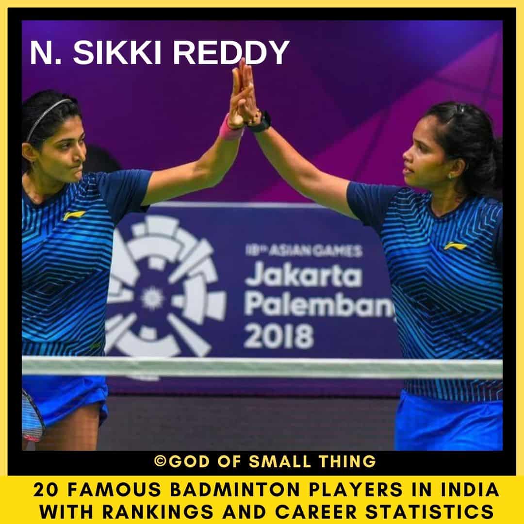 Best badminton players in India N. Sikki Reddy