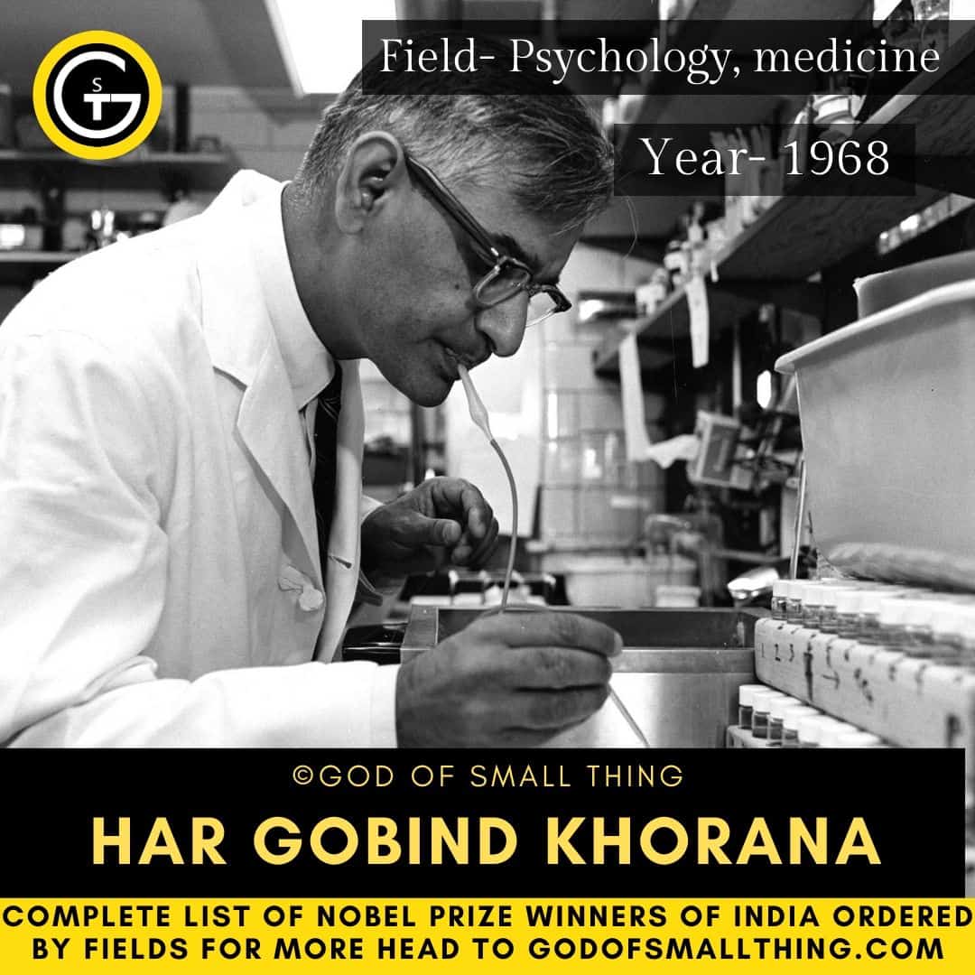 Nobel prize winners India Har Gobind Khorana