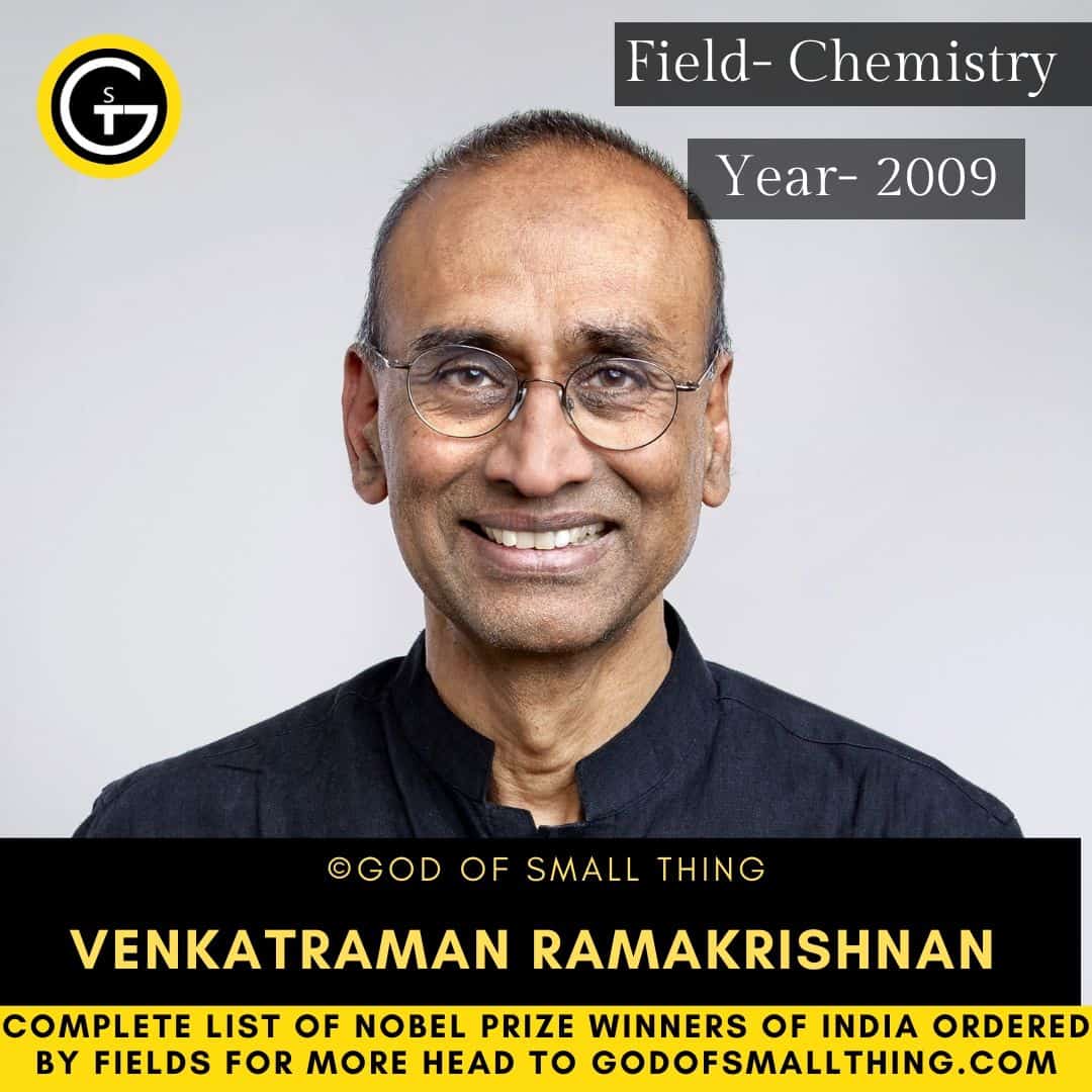 Nobel prize winners India Venkatraman Ramakrishnan