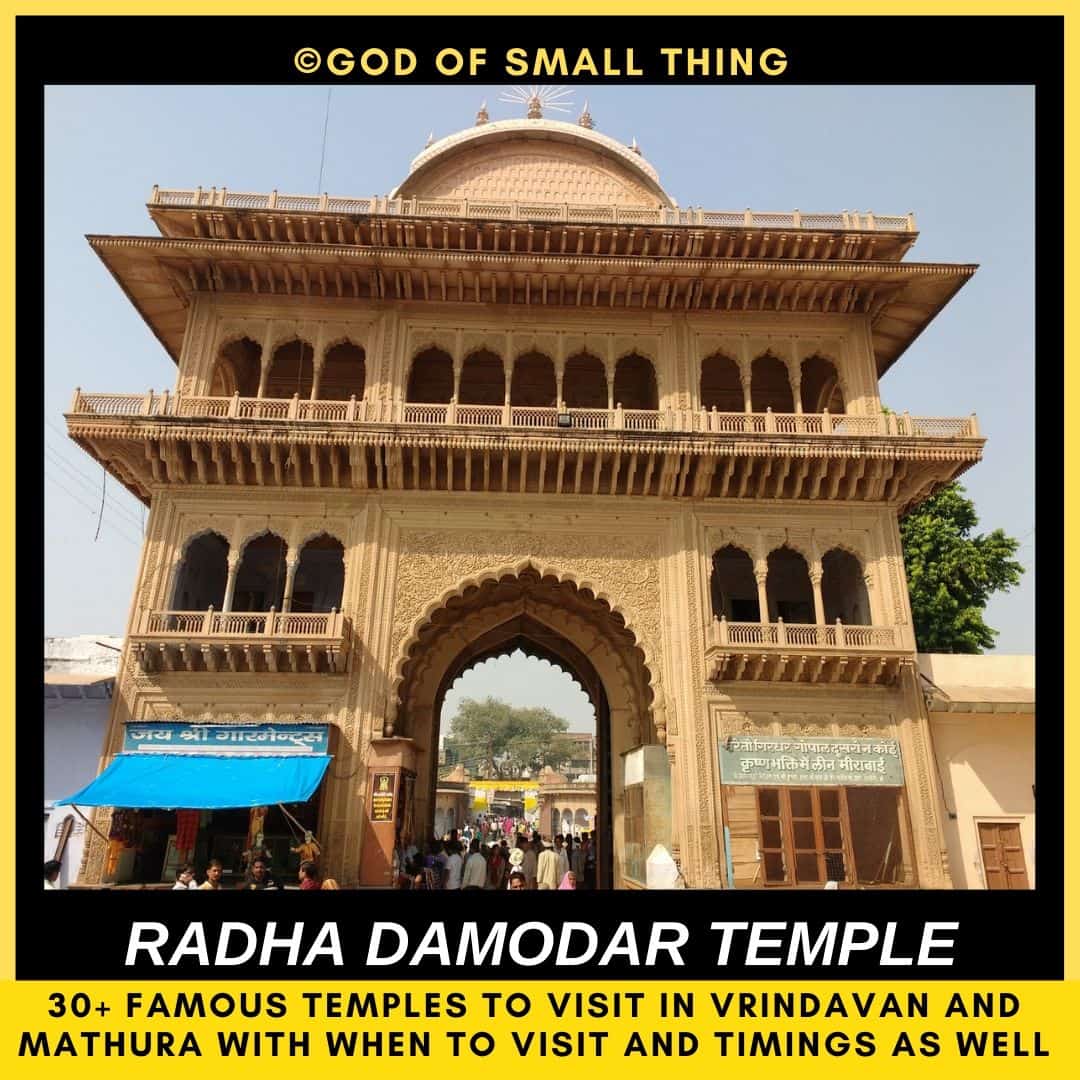 temples in vrindavan Radha Damodar temple