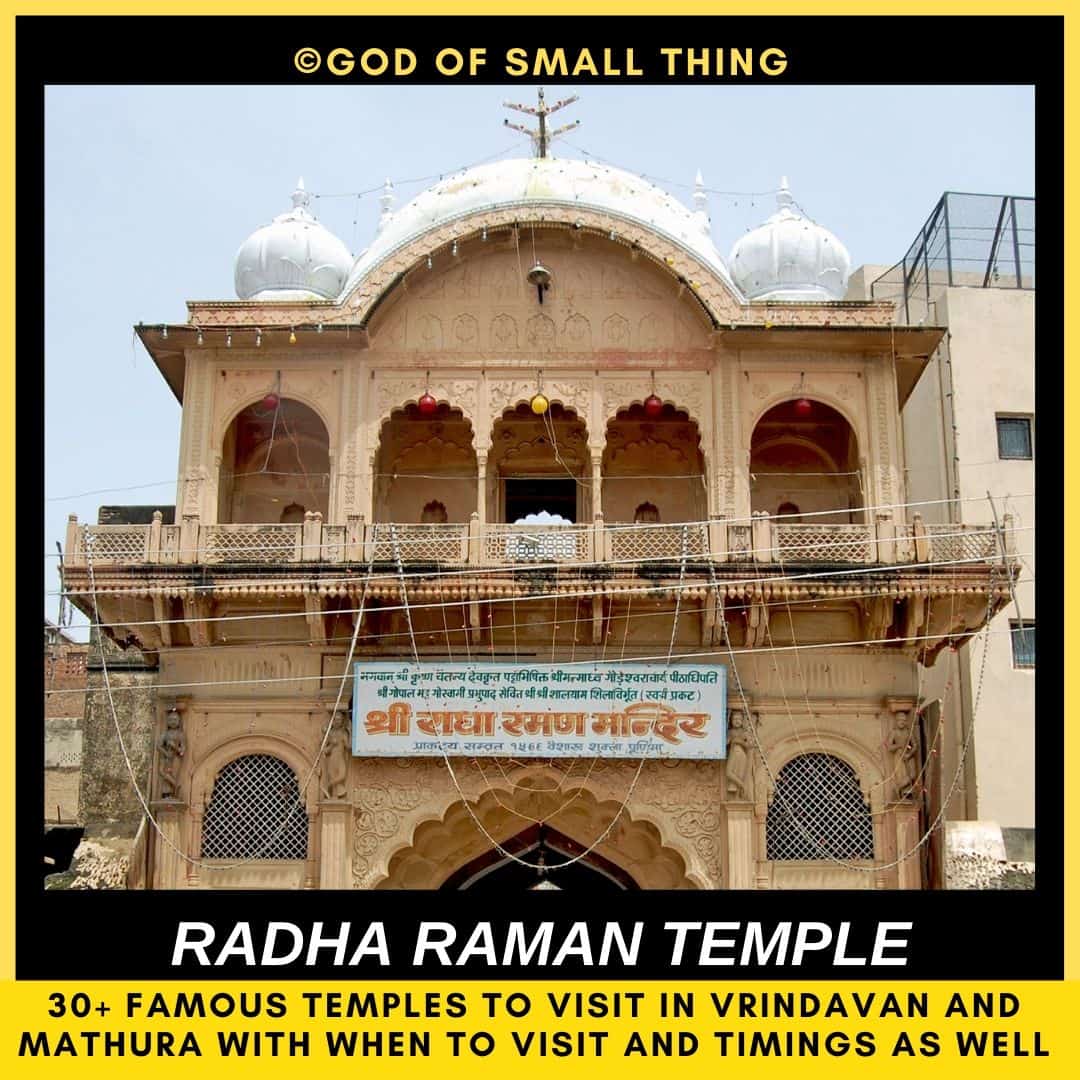 temples in vrindavan Radha Raman temple Vrindavan