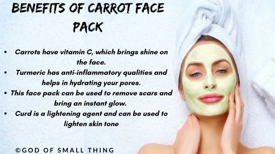 Benefits of Carrot face pack