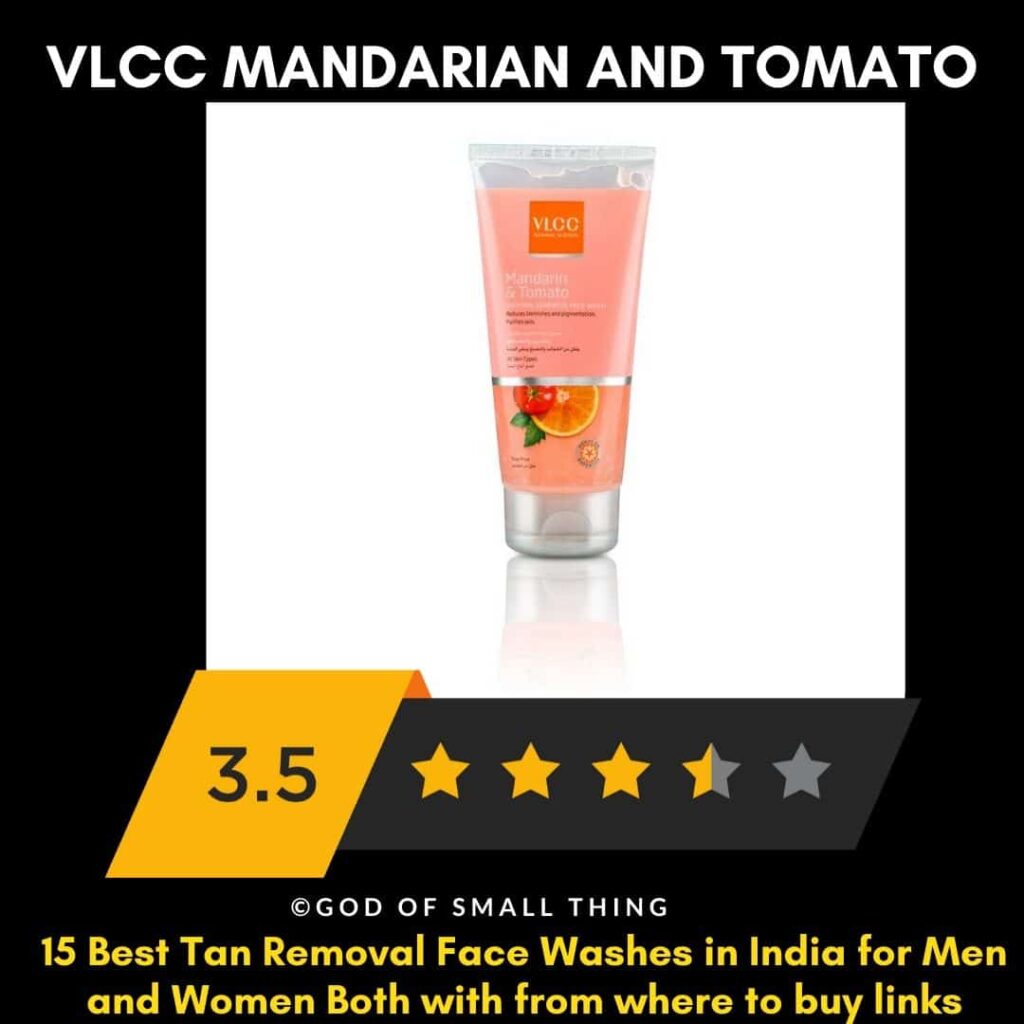 Best Tan Removal Face Wash in India VLCC Mandarian and tomato
