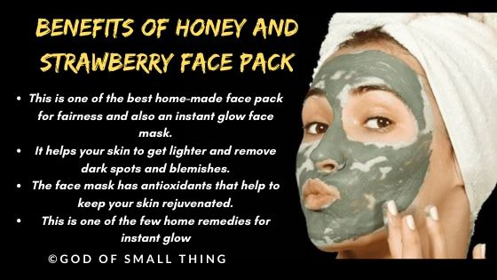 home made face pack: Honey and strawberry face pack