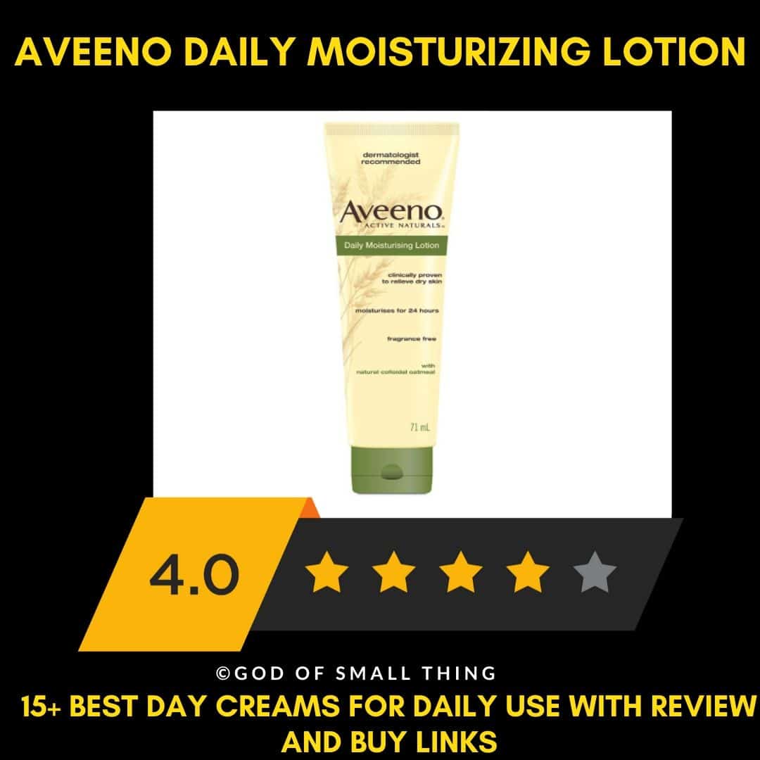 Best Day Creams Aveeno daily moisturizing lotion