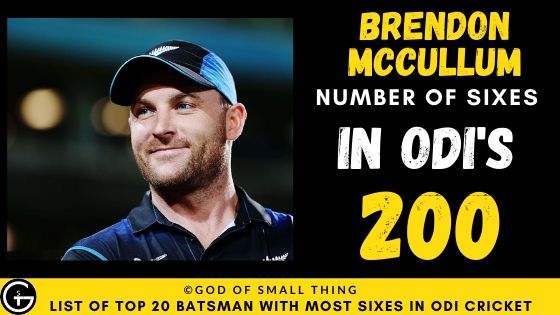 Number of Sixes by Brendon McCullum