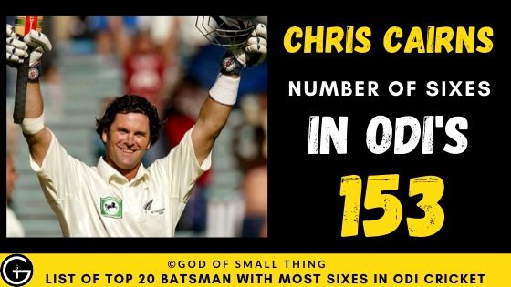 Number of Sixes by Chris Cairns