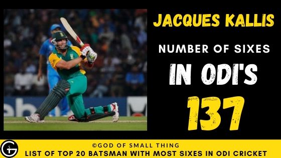 Number of Sixes by Jacques Kallis