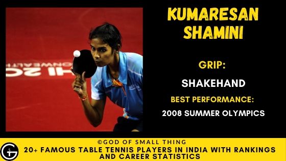 Kumaresan Shamini Table Tennis India
