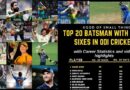 Most Sixes in ODI Cricket