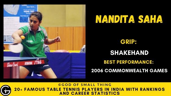Nandita Saha Table Tennis India