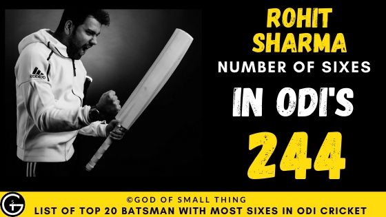 Number of Sixes by Rohit Sharma