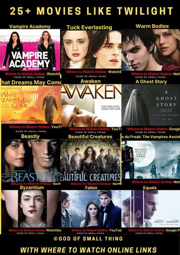 25+ Movies like Twilight with where to watch online links