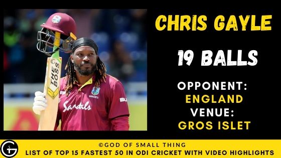 Chris Gayle Fastest Fifty