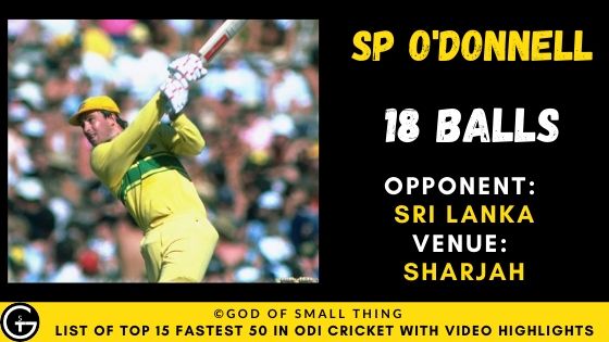 SP O'Donnell Fastest Fifty