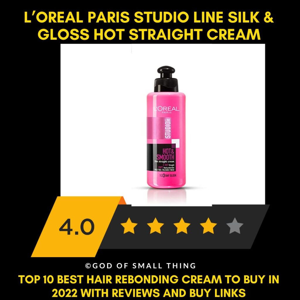 Hair Rebonding cream LOreal Paris Studio Line Silk Gloss Hot Straight Cream