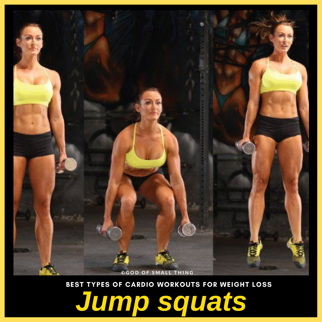 Jump Squats cardio workout for weight loss