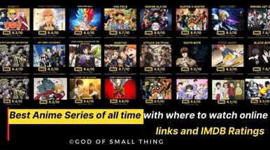 30 Best Anime Series of all time with watch Online links and IMDB Ratings